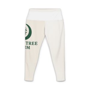Moon Tree Farm Women's Yoga Pants — White Logo AOP Leggings