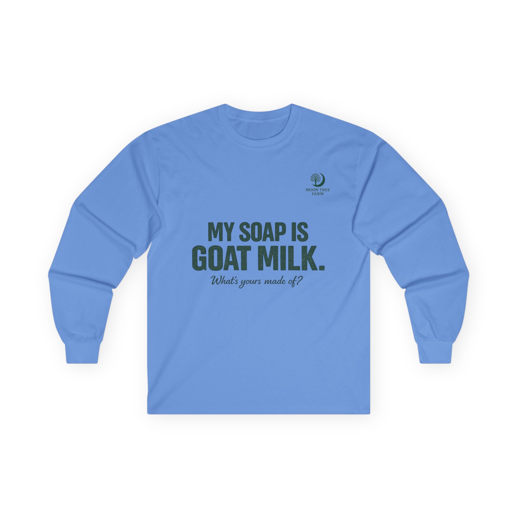 My Soap Is Goat Milk Long Sleeve Tee | Goat Milk Soap QR Code Back - Image 11