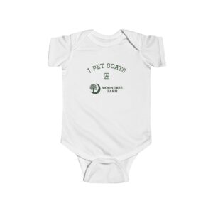 Infant Bodysuit — "I Pet Goats" Moon Tree Farm Baby Onesie