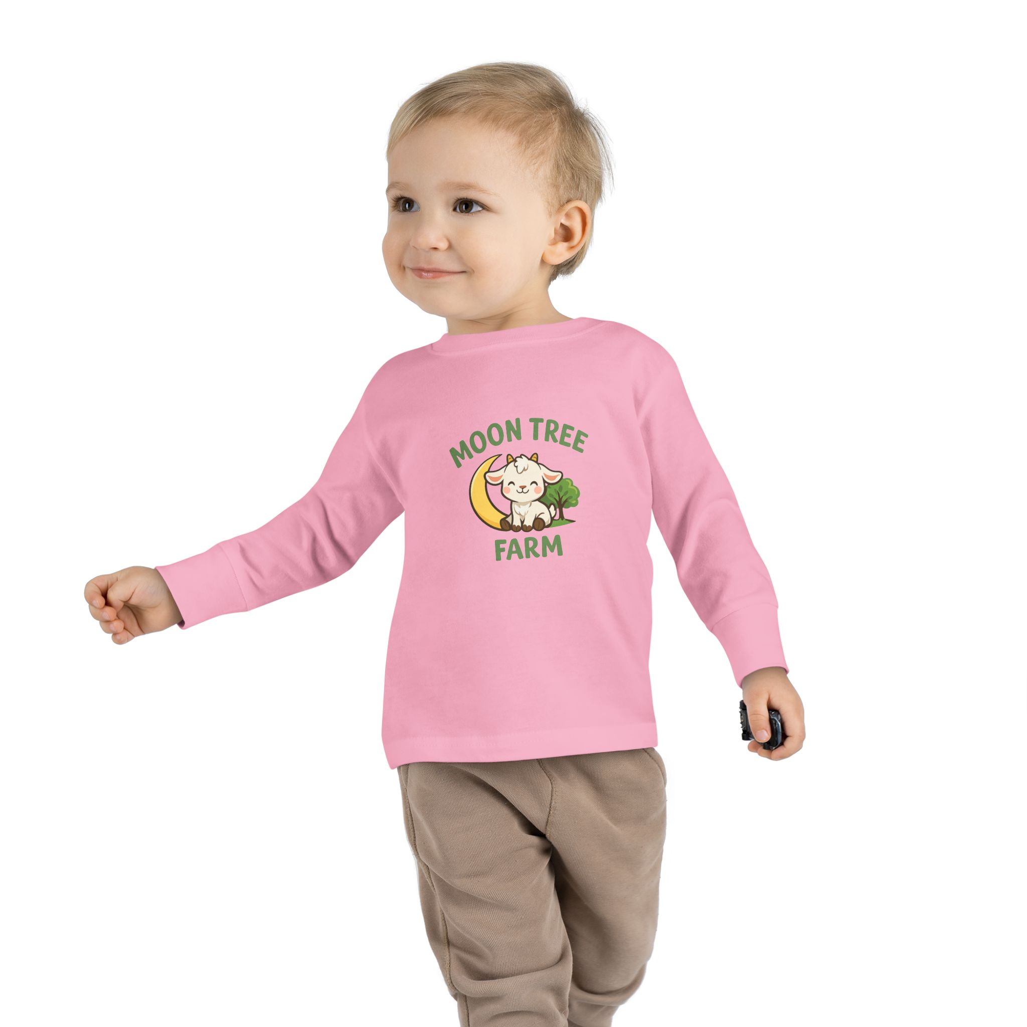 Moon Tree Farm Toddler Long Sleeve Tee — Cute Cow & Moon Kids Shirt - Image 13