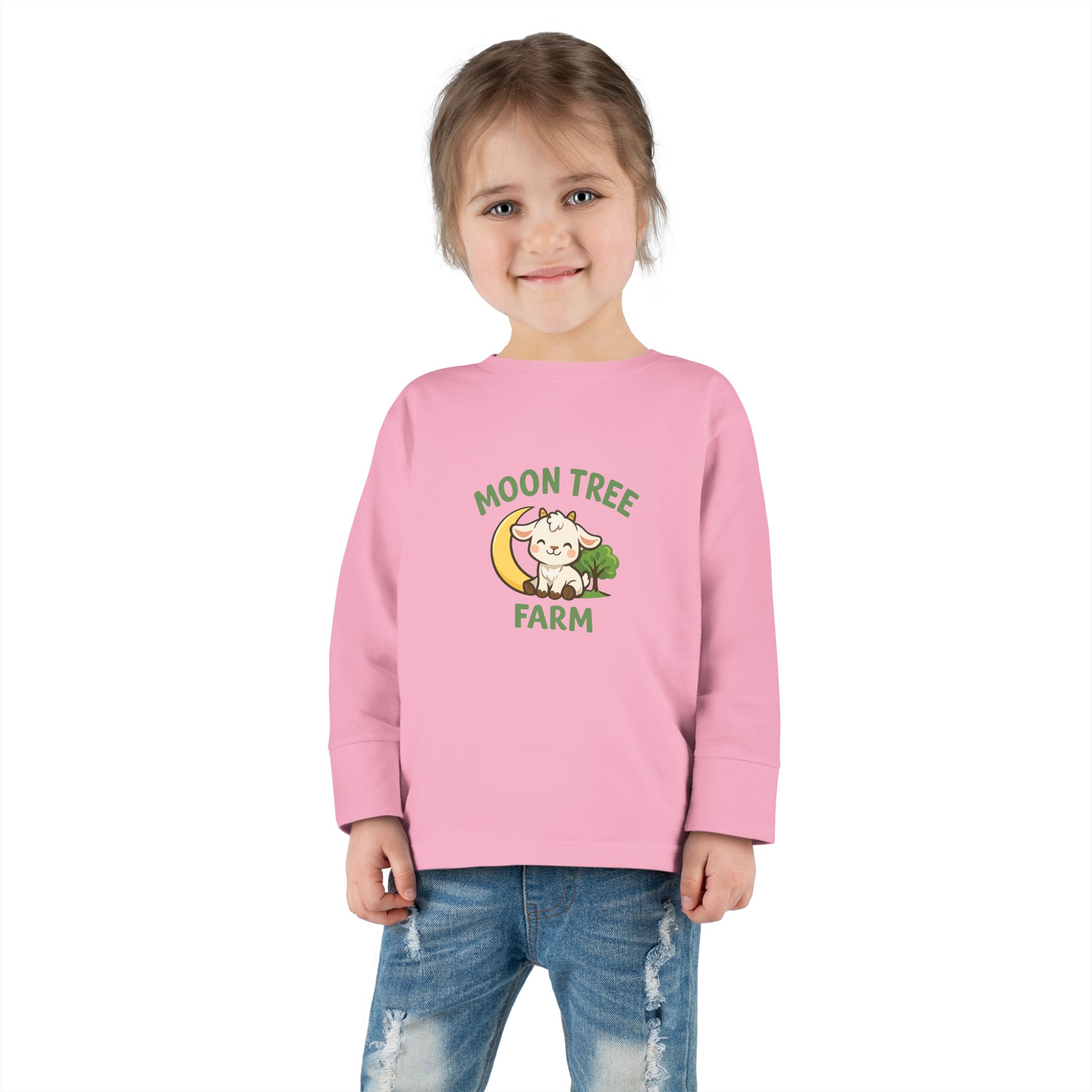 Moon Tree Farm Toddler Long Sleeve Tee — Cute Cow & Moon Kids Shirt - Image 14