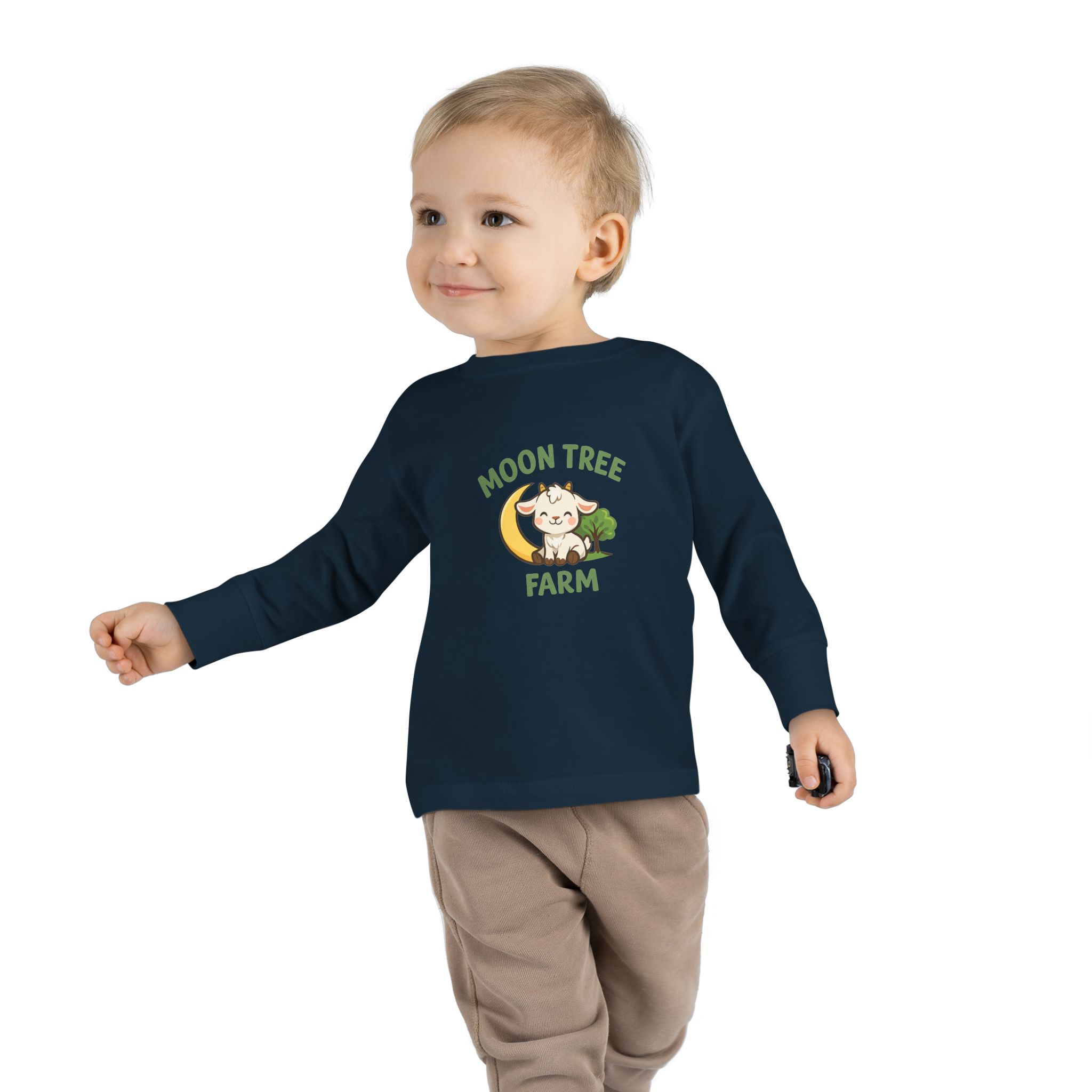 Moon Tree Farm Toddler Long Sleeve Tee — Cute Cow & Moon Kids Shirt - Image 11