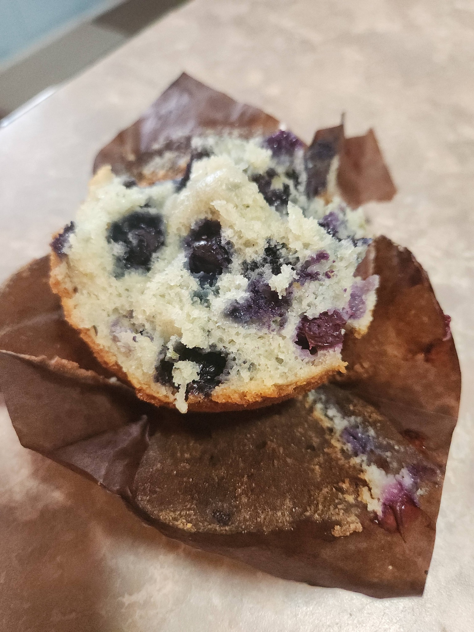 Sourdough blueberry muffins