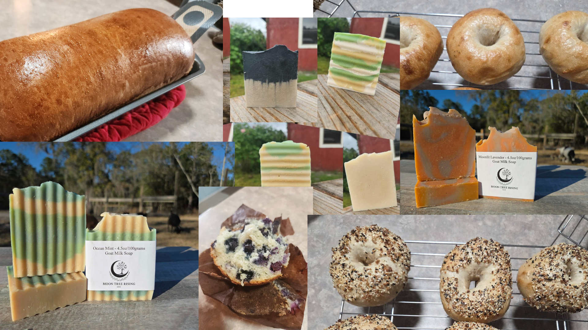 Farm made goods collage