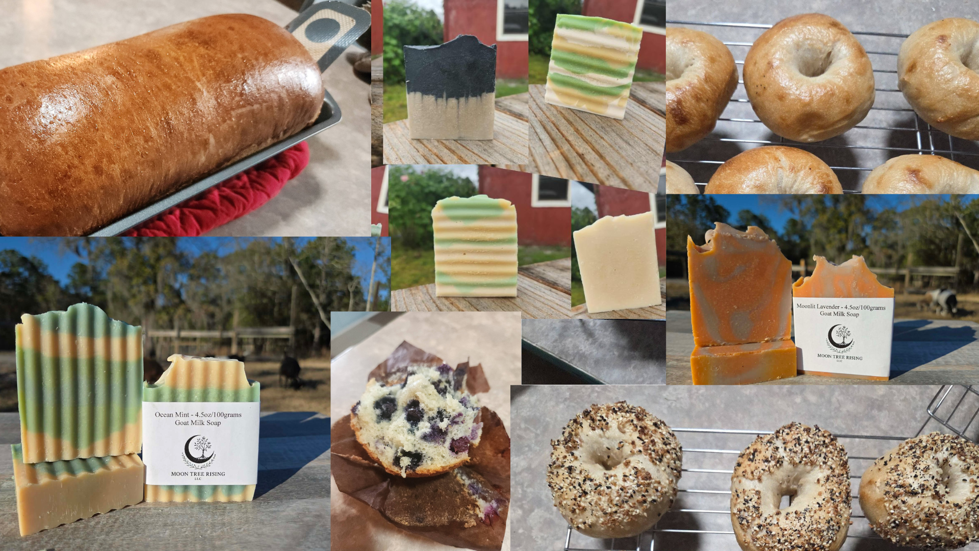 Farm made goods collage