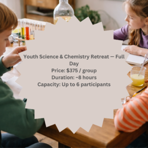 Children conducting hands-on chemistry activities at a table