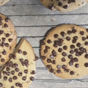 Small batch chocolate chip gluten free cookies made fresh at Moon Tree Farm