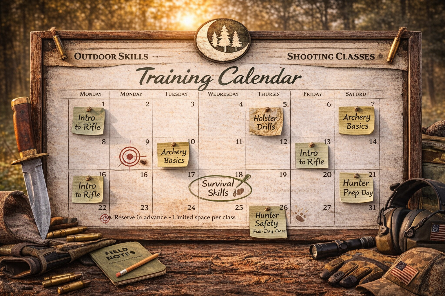 Training calendar