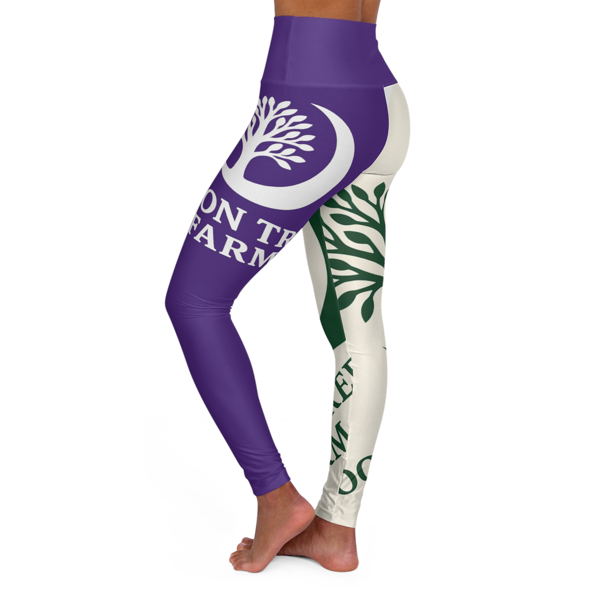 Yoga Leggings — "Moontree Farm" High-Waist All-Over Print - Image 3