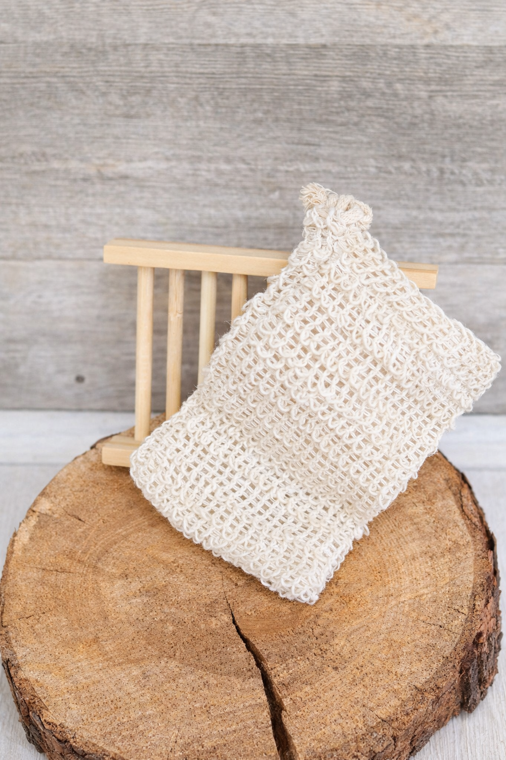 Soap Dish and Exfoliating Soap Saver Bag